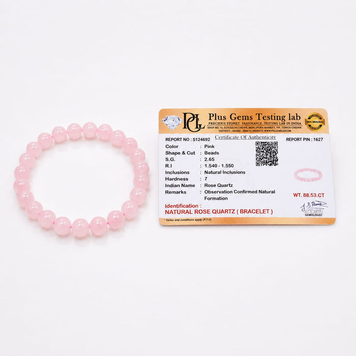 ANS Billion Natural Rose Quartz Bracelet for Women & Men