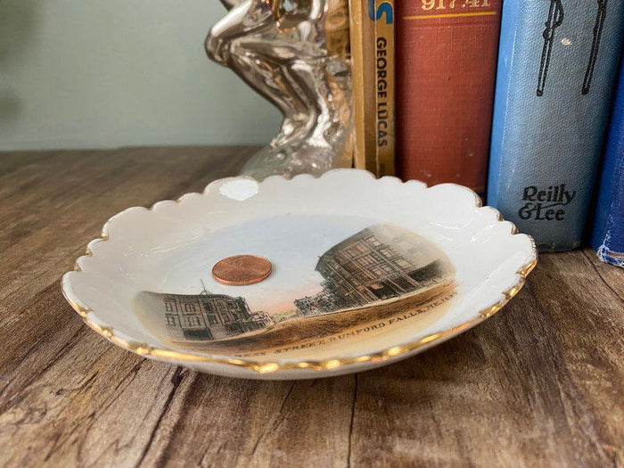 Antique Rumford Falls Maine Souvenir Dish Made in Germany at Duckwells