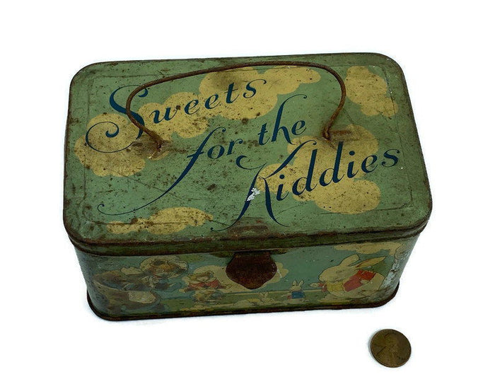 Antique Tin Litho Sweets for the Kiddies at Duckwells