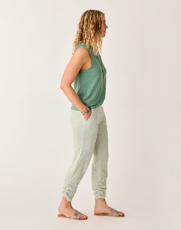 Avery Beach Pant: Dk. Haze Geo - FINAL SALE