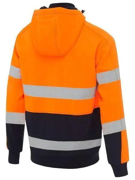 Bisley Workwear Work Wear Bisley TAPED HI VIS FLEECE HOODIE WITH SHERPA BK6988T