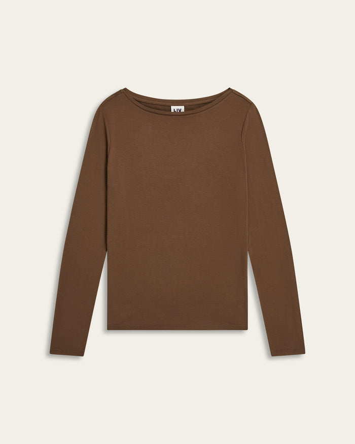 Boatneck Knit - Brown