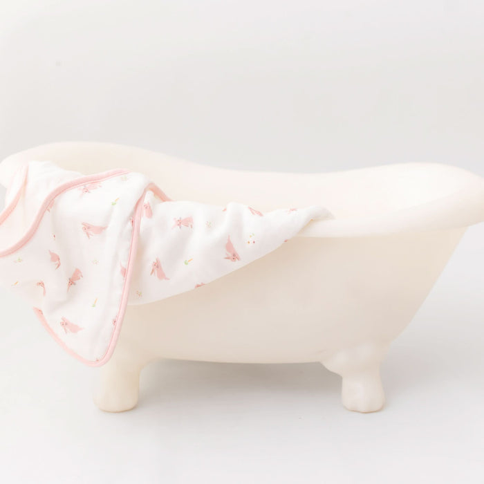 bunny hooded towel and washcloth set