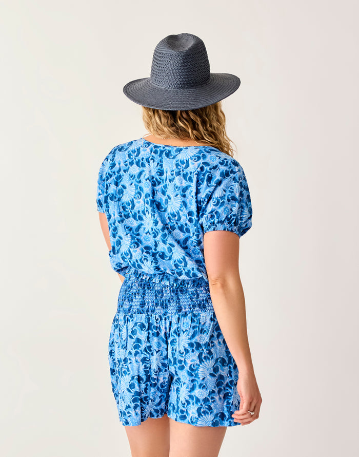 Celeste Top: Navy Floral - FINAL SALE