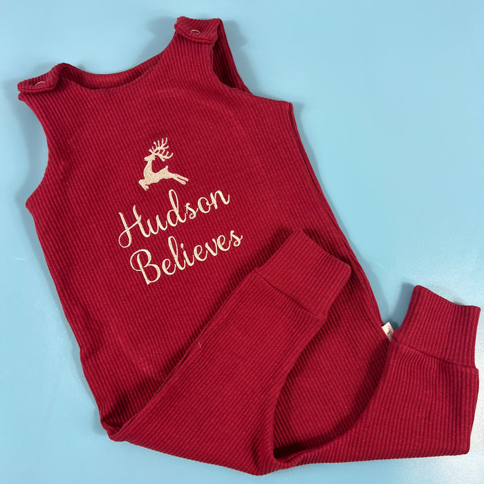 Christmas dungarees