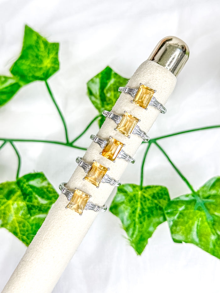 Citrine Square Ring (adjustable)