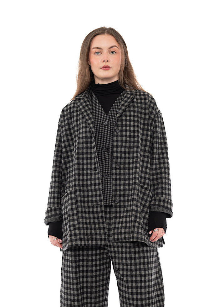 CL CHECKED LONGLINE CEREALE JQ JACKET