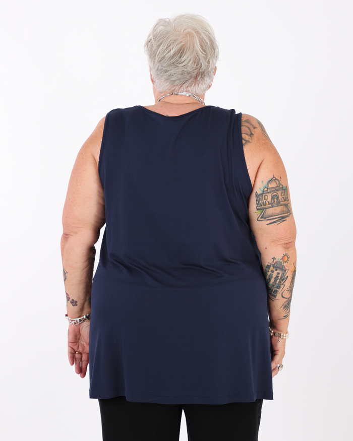 Classic Fit Tank Top Navy Blue - G!oze