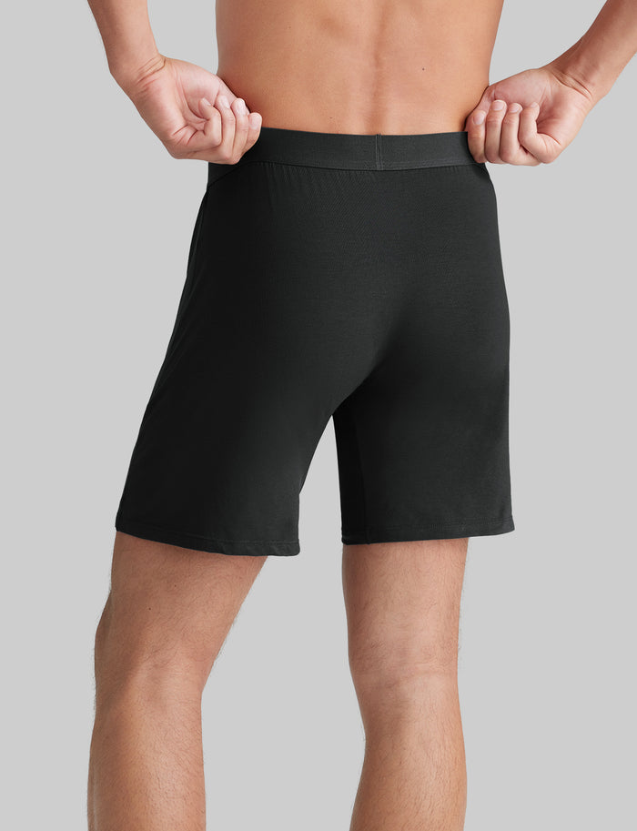 Cool Cotton Relaxed Fit Boxer 6" (6-Pack)::Black