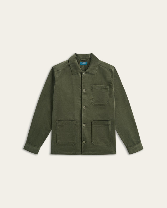 Corduroy Shirt Jacket Dark Olive