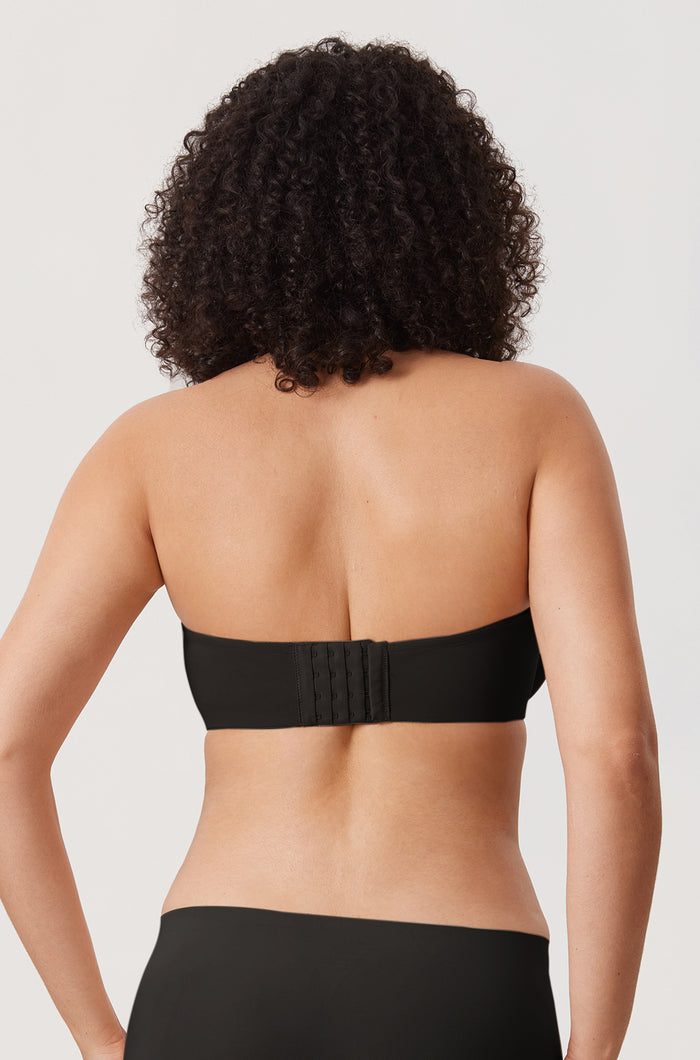 Women's Mesh Unlined Strapless Bra Black