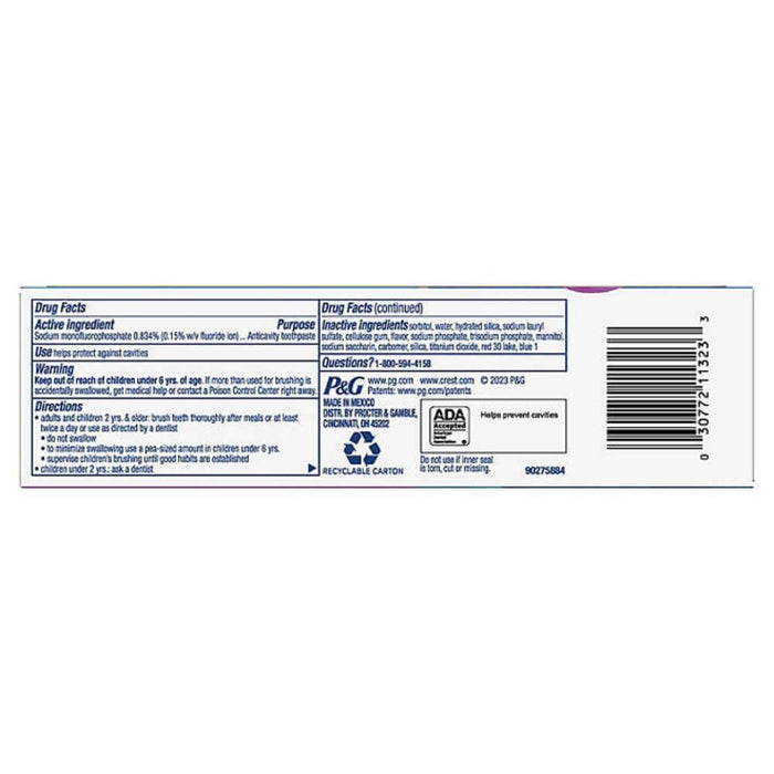 Crest Kids Color Changing Fluoride Toothpaste, Bubblegum - 4.2 oz - 4 Pack Contarmarket