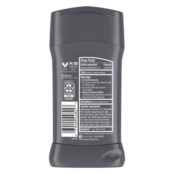 Dove - Men + Care, Stain Defense, 48H Antiperspirant, Cool - 2.6 Oz - 12 Pack