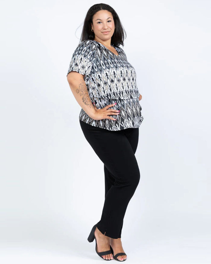 Everyday Straight Leg Pull On Pant- Black LABB