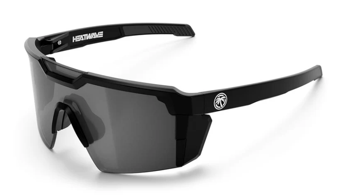 Heat Wave Future Tech Sunglasses: Black Frame/Silver Lens Z87+