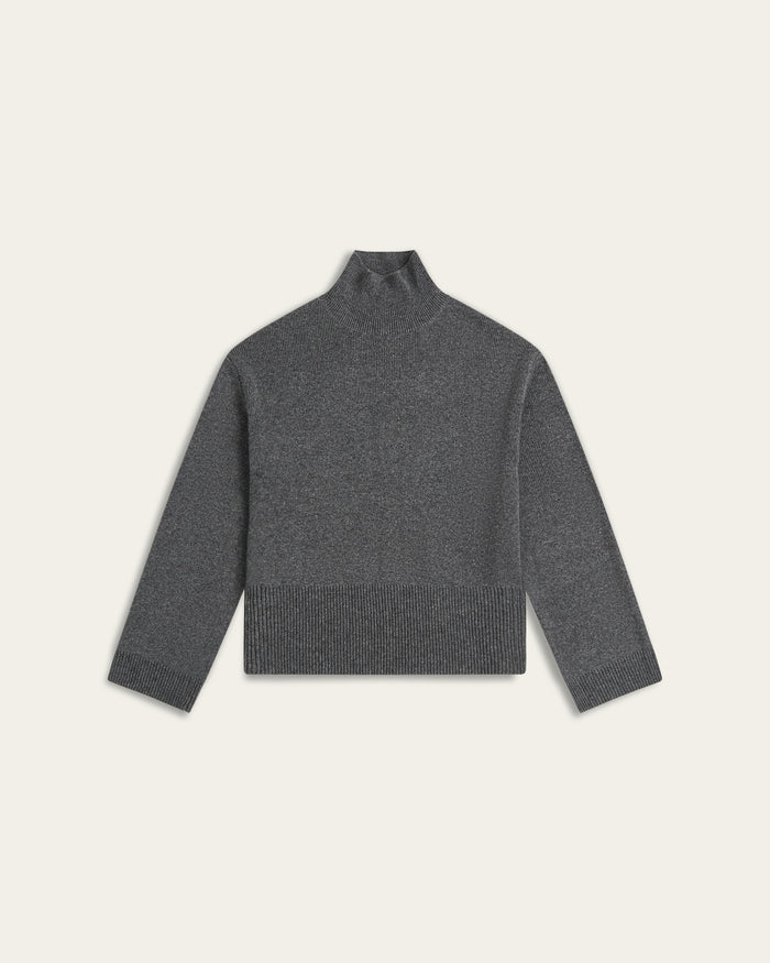 Heavy Seawool Turtleneck - Dark Grey