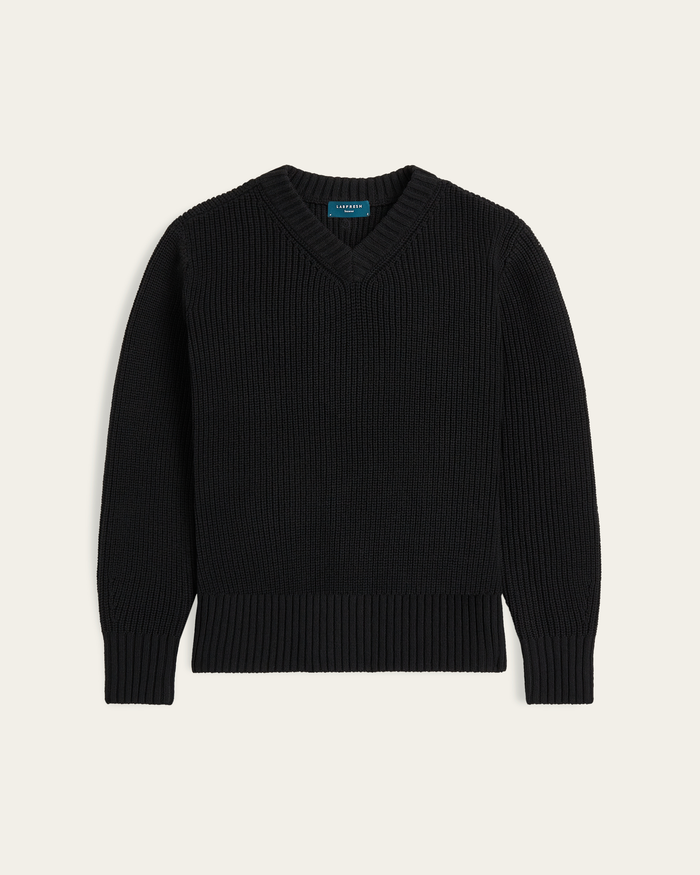 Heavy Seawool V-neck - Black