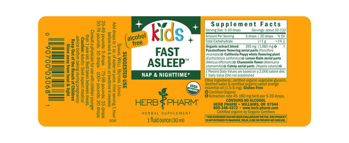 Herb Pharm Kids Fast Asleep Liquid 3