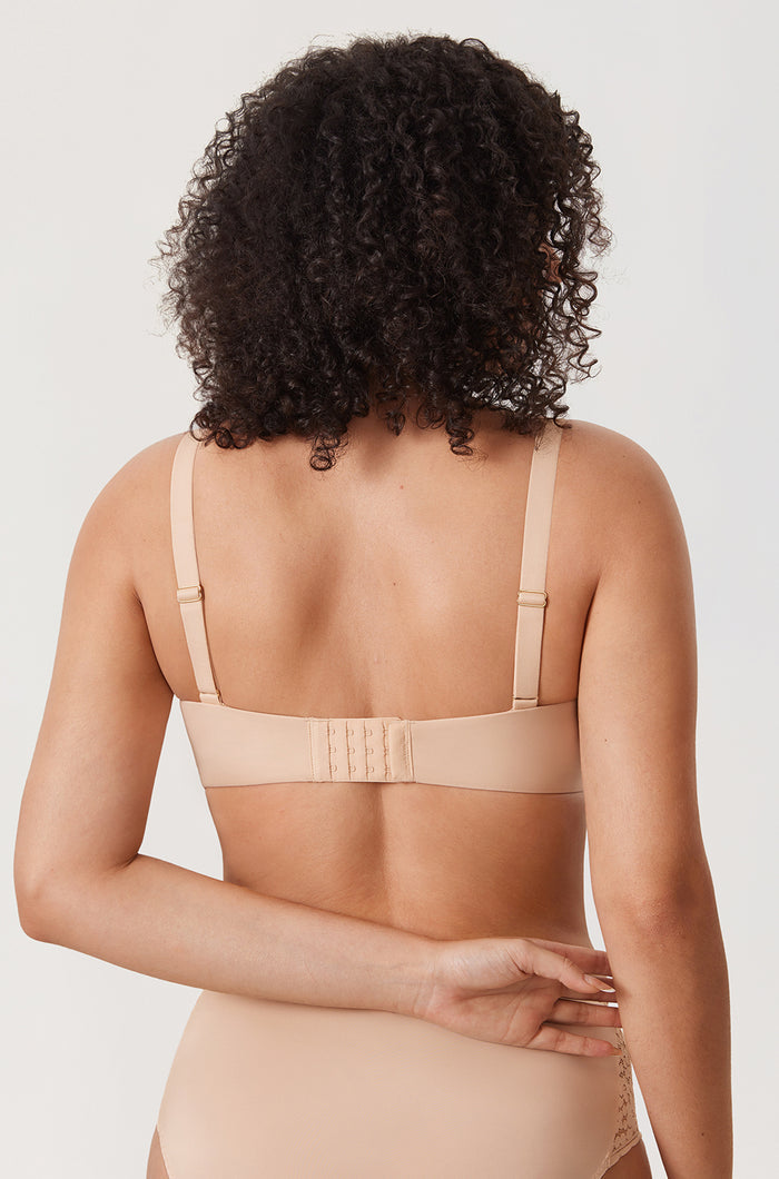 Women's Everyday Underwire Balconette Bra Beige