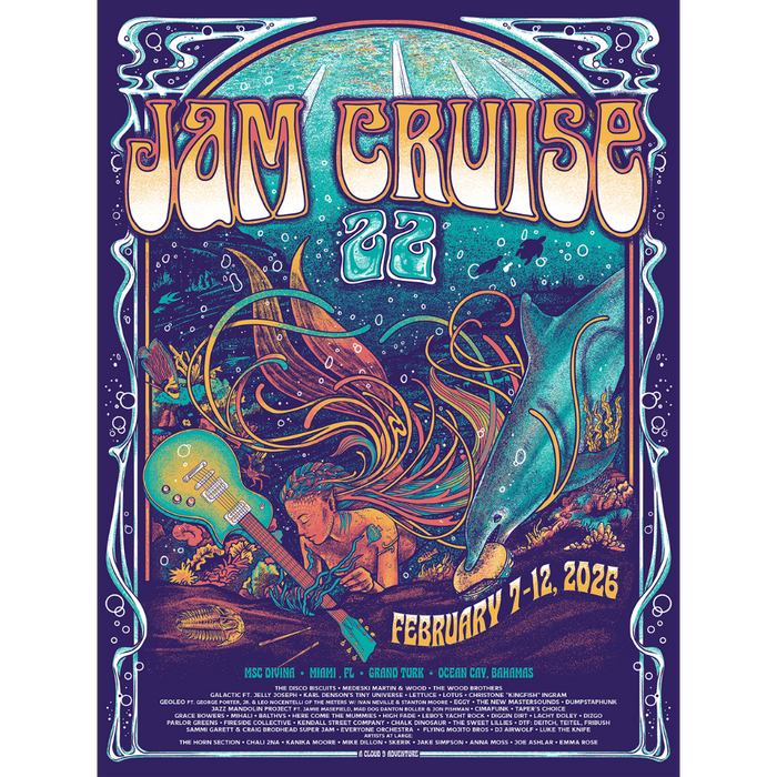 Jam Cruise 22 Mermaid Riff Poster