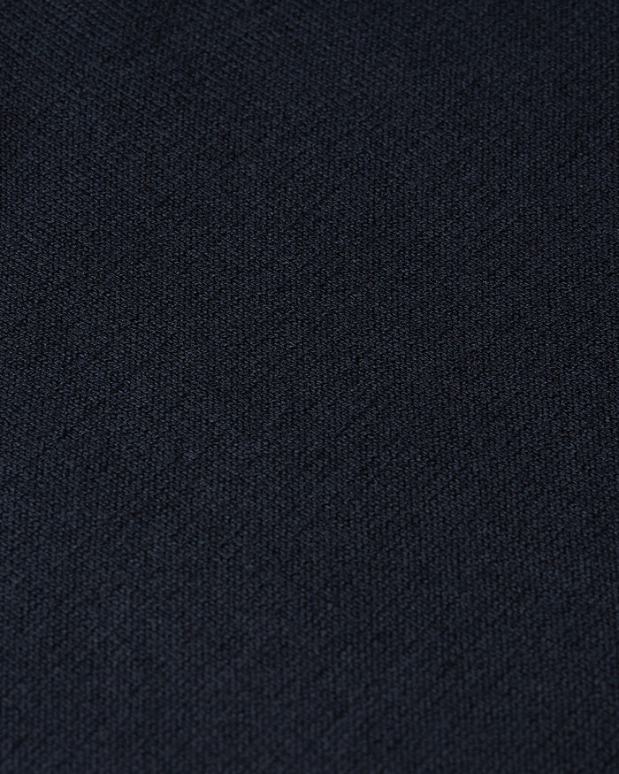 Knitted Long-sleeve Polo Navy