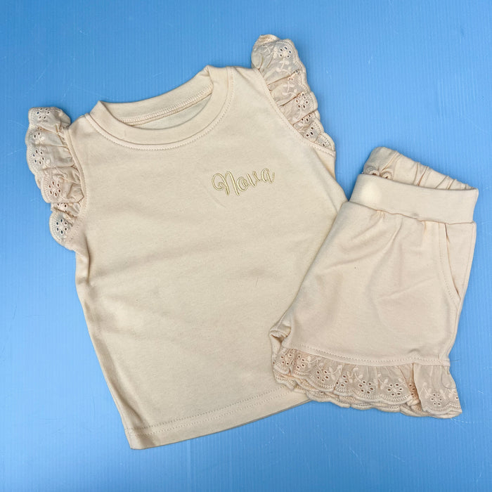 Lemon Frill Short Set
