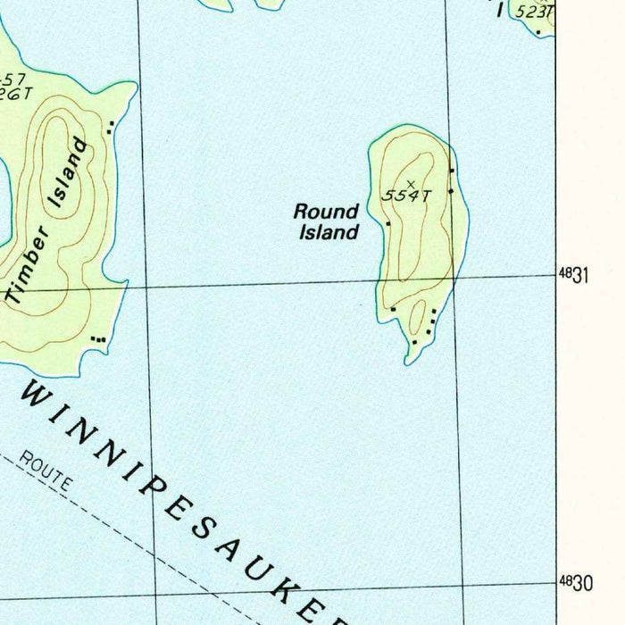 Map of Laconia, New Hampshire, 1987 by USGS – Lake Winnipesaukee, Gilford & Weirs Beach