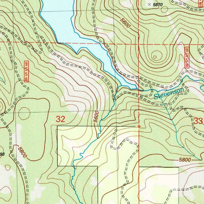 Map of Shaver Lake, California by USGS, 2004 – Sierra National Forest & Sierra Nevada