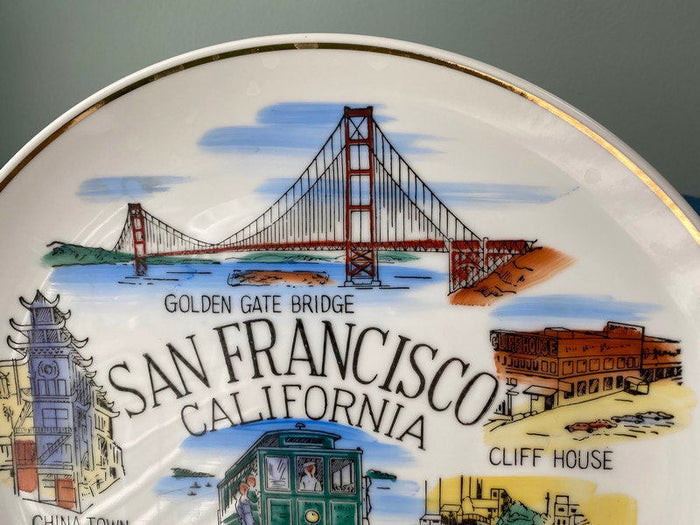 Midcentury San Francisco Souvenir Wall Plate at Duckwells
