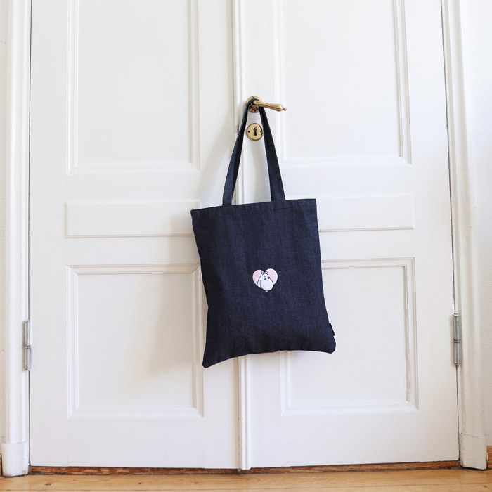 Moomin Love Denim Tote Bag