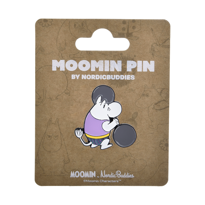 Moomintroll Weightlifting Pin