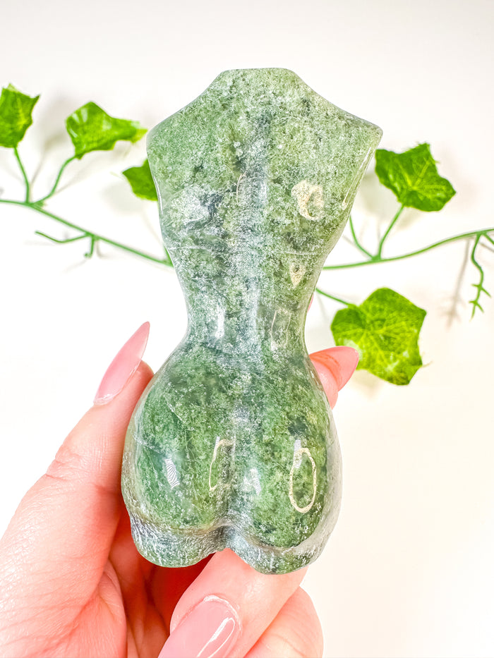 Moss Agate Goddess Body (58G)