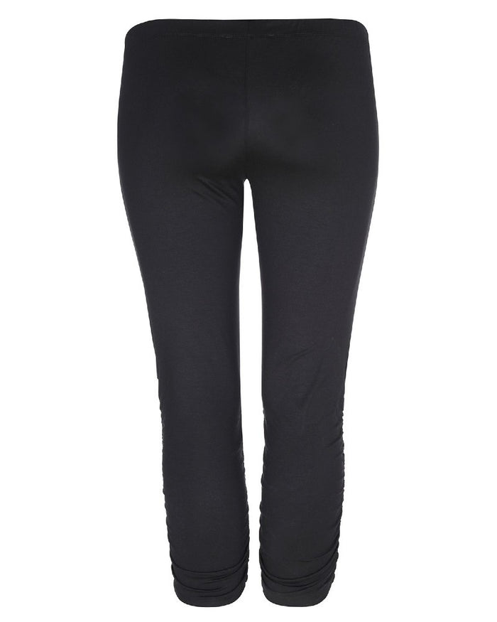 Navy Blue Basic cropped leggings -Mat