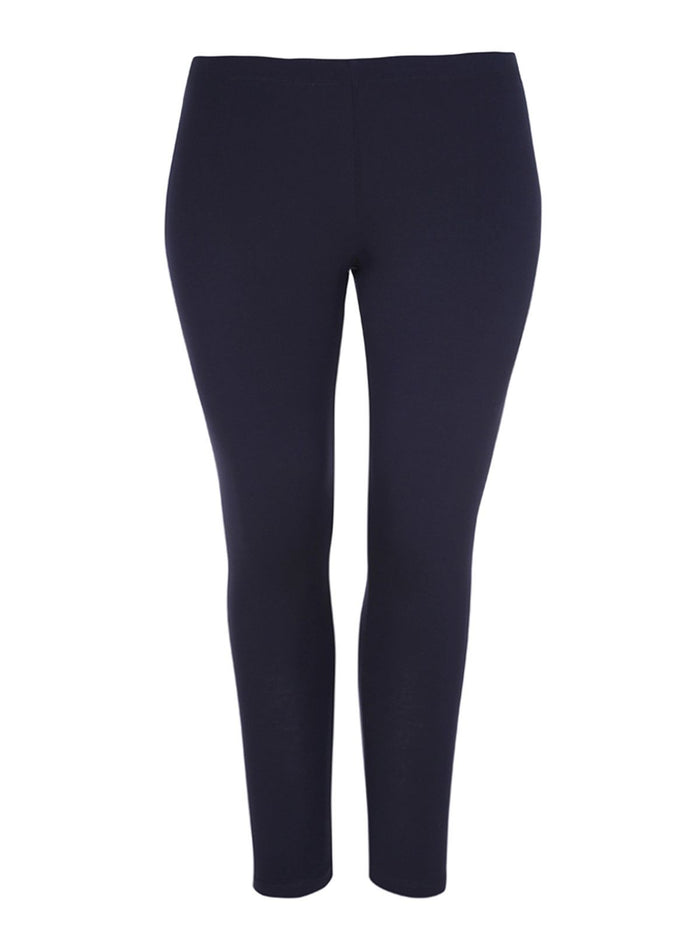 Navy Blue Basic viscose leggings - Mat