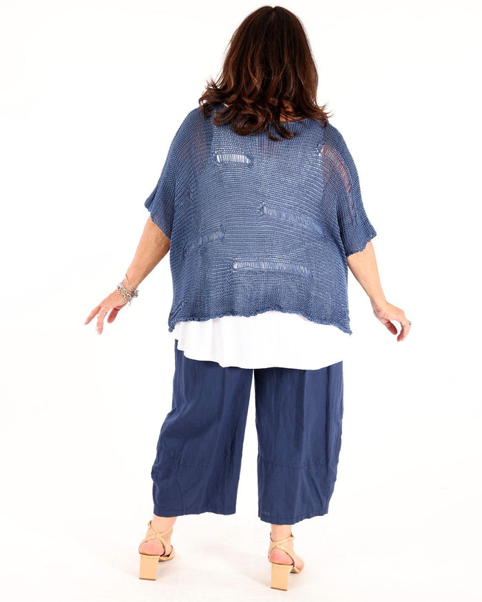 Navy Blue Pants Noggia - G!Ozé