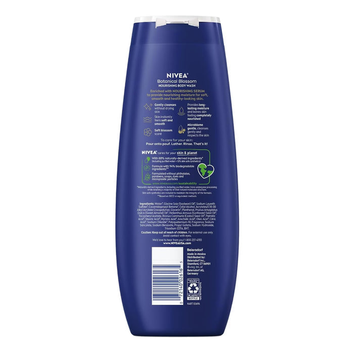 NIVEA Nourishing Botanical Blossom Body Wash - 20 oz - 12 Pack