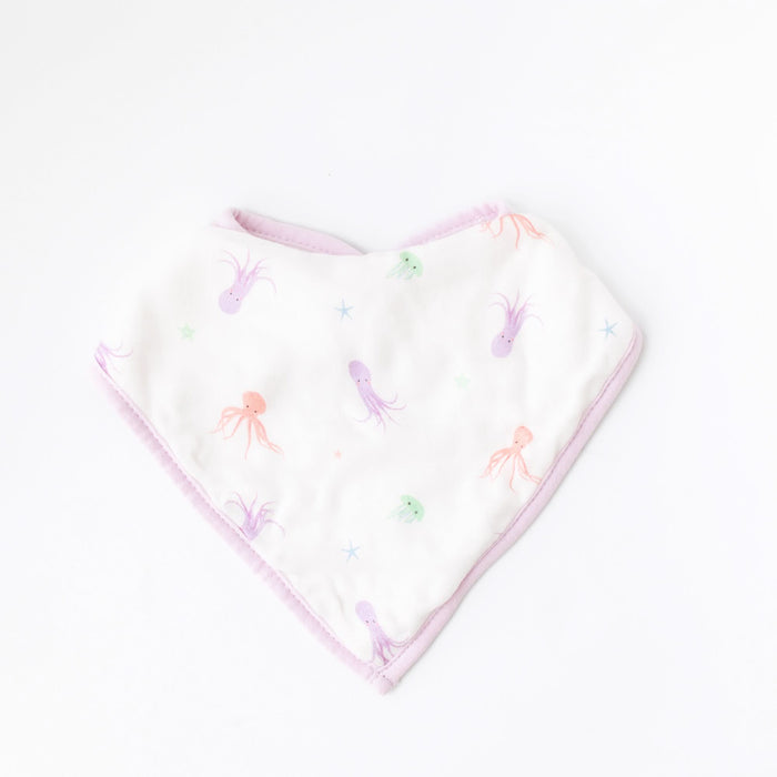 Octopus & Lavender Wave Bib Set