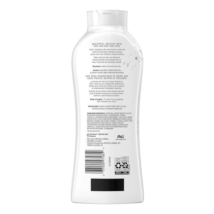 Olay Exfoliating Body Wash with Sea Salt - 22 oz - 4 Pack