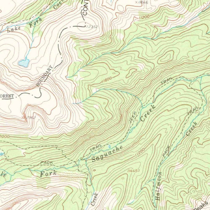 Old Map of Creede, Colorado by USGS, 1959 – Rio Grande River & Wolf Creek Pass