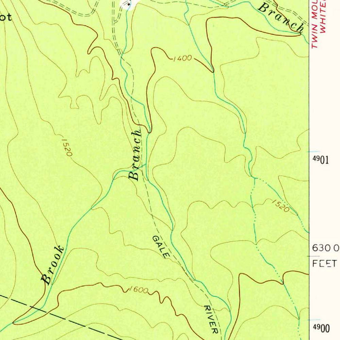 Old Map of Franconia, New Hampshire by USGS, 1967 – Franconia Notch & Cannon Mountain