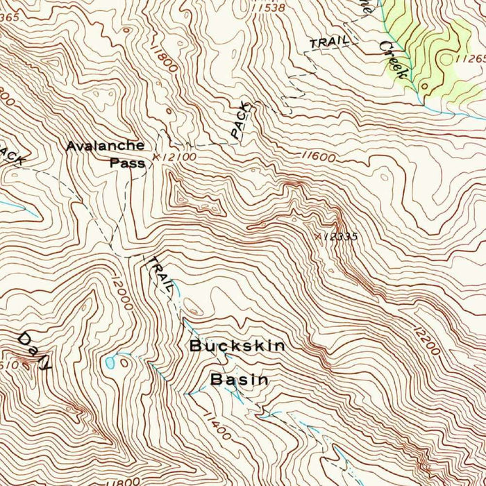 Old Map of Marble, Colorado by USGS, 1960 – Raggeds Wilderness, Castle Peak & White River