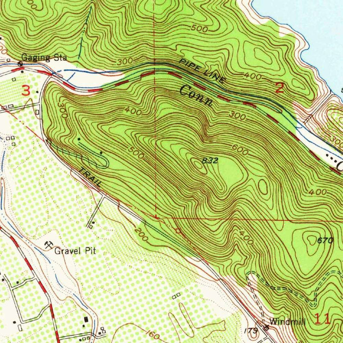 Old Map of Rutherford, California by USGS, 1951 – Oakville & Napa Valley Vineyards