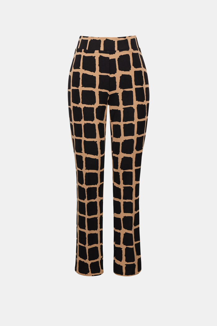 Pantalon à imprimé abstrait en tricot soyeux - Joseph Ribkoff