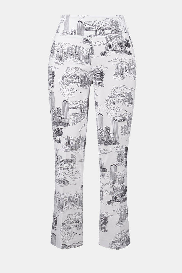 Pantalon coupe droite à enfiler à imprimé en millennium - Joseph Ribkoff