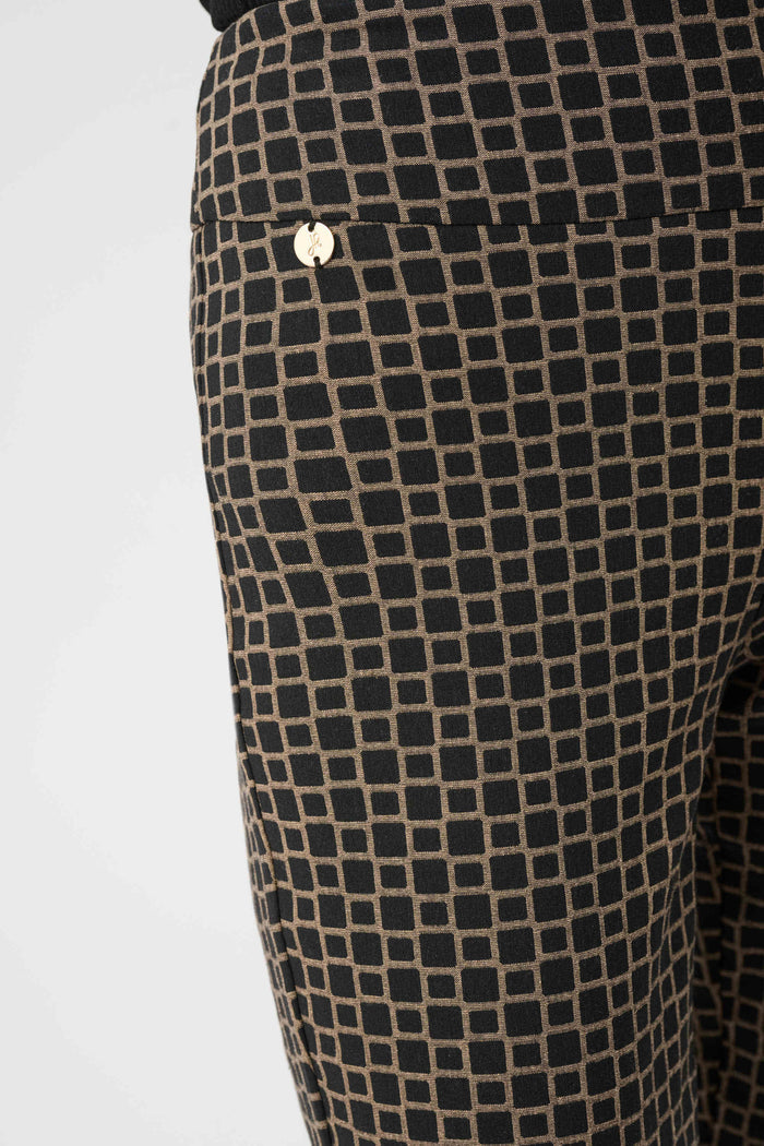 Pantalon droit en jacquard géométrique - Joseph Ribkoff
