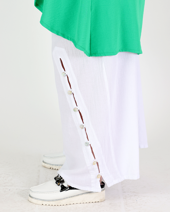 Pantalon Palazzo Dallas Blanc - Oh my Gauze!