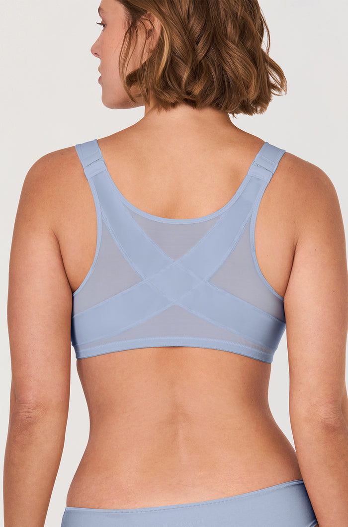 Women's Plunge Back Posture Bra Moonlight Blue