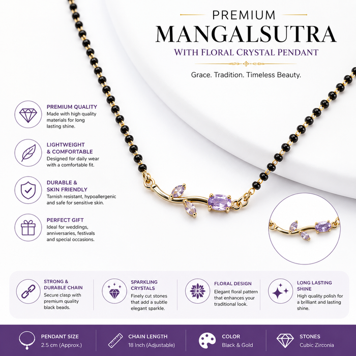 Premium Floral Mangalsutra