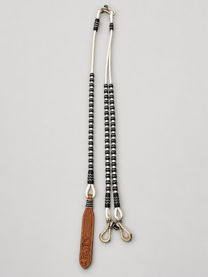 Romal Reins - RR123 - Nylon with George Moore Style Knots 110"
