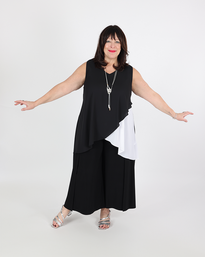Silky Knit Pull-On Culotte Pants - JOSEPH RIBKOFF